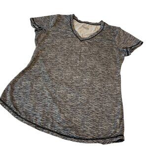 Head Womens Performance V-Neck T-Shirt Size M Gray Black